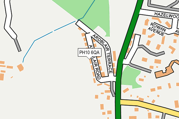 PH10 6QA map - OS OpenMap – Local (Ordnance Survey)