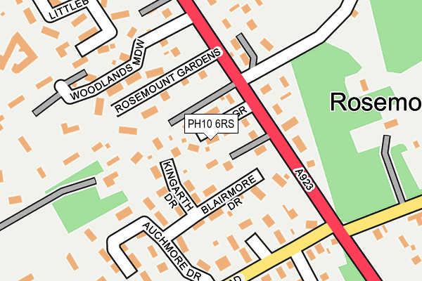 PH10 6RS map - OS OpenMap – Local (Ordnance Survey)