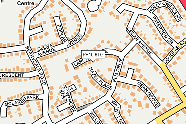 PH10 6TG map - OS OpenMap – Local (Ordnance Survey)