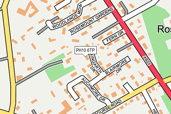 PH10 6TP map - OS OpenMap – Local (Ordnance Survey)