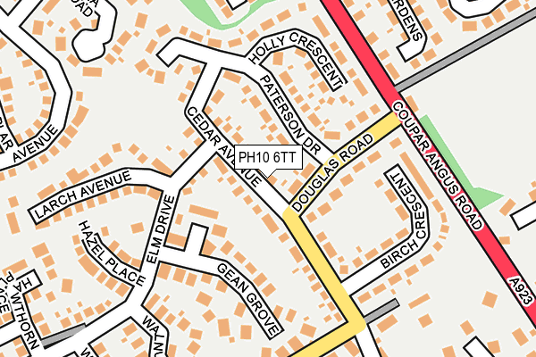 PH10 6TT map - OS OpenMap – Local (Ordnance Survey)