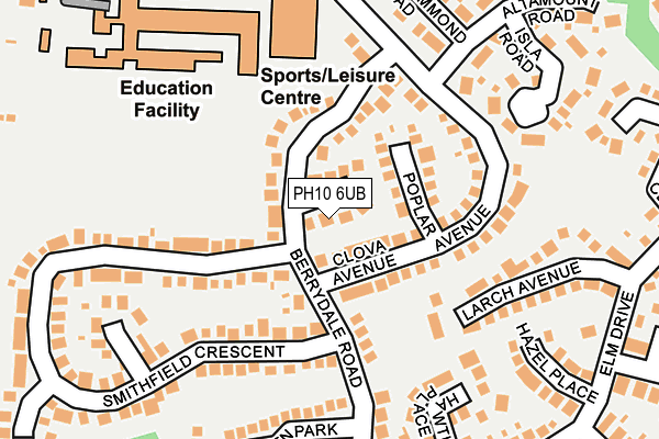 PH10 6UB map - OS OpenMap – Local (Ordnance Survey)