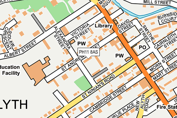 PH11 8AS map - OS OpenMap – Local (Ordnance Survey)