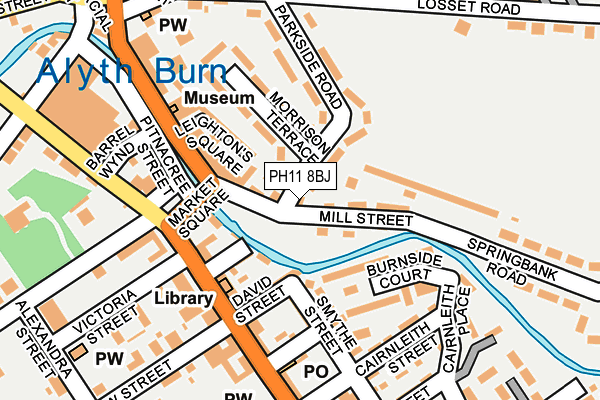 Map of BURNTOUT LTD at local scale