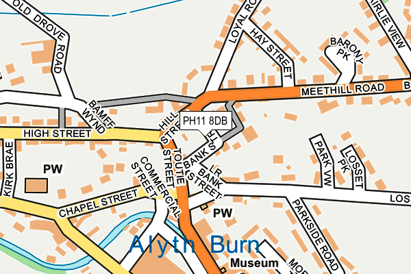 PH11 8DB map - OS OpenMap – Local (Ordnance Survey)