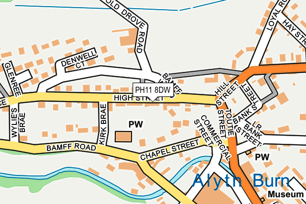 PH11 8DW map - OS OpenMap – Local (Ordnance Survey)