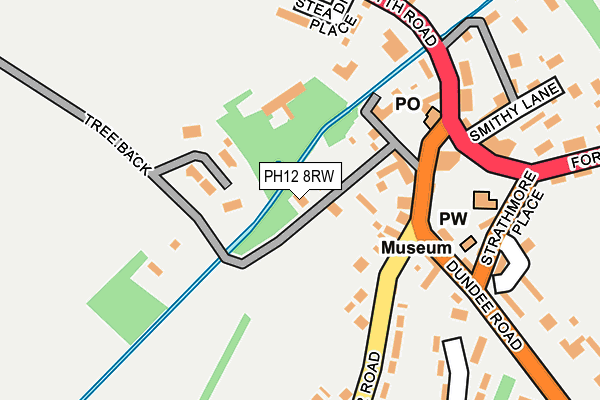PH12 8RW map - OS OpenMap – Local (Ordnance Survey)