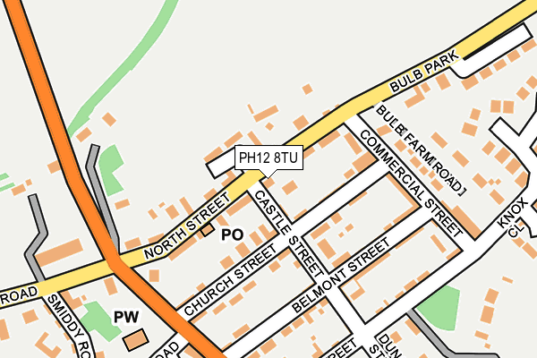 PH12 8TU map - OS OpenMap – Local (Ordnance Survey)