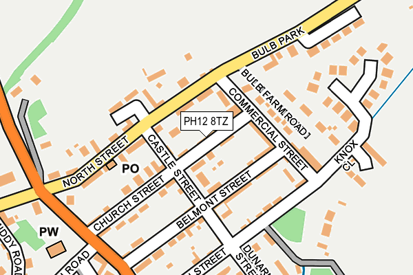 PH12 8TZ map - OS OpenMap – Local (Ordnance Survey)