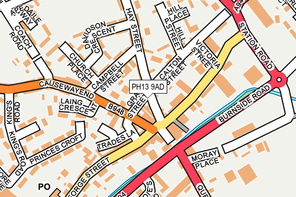 PH13 9AD map - OS OpenMap – Local (Ordnance Survey)