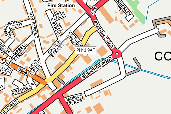 PH13 9AF map - OS OpenMap – Local (Ordnance Survey)