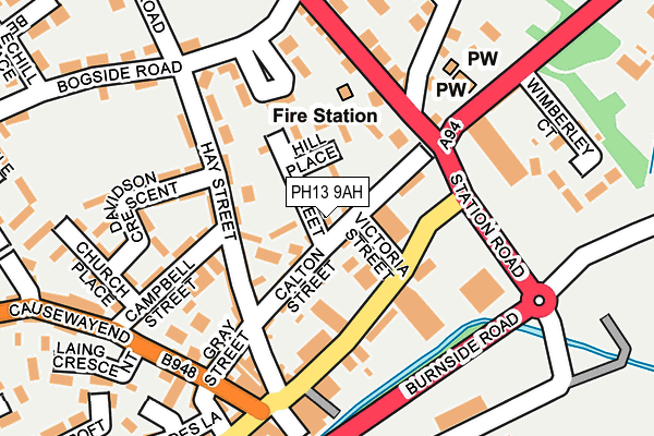 PH13 9AH map - OS OpenMap – Local (Ordnance Survey)