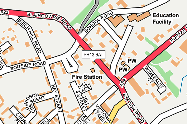 PH13 9AT map - OS OpenMap – Local (Ordnance Survey)