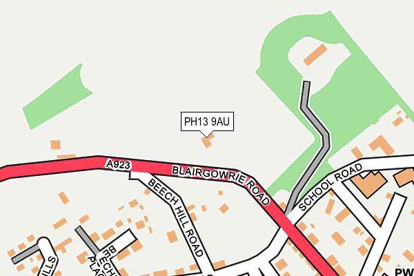PH13 9AU map - OS OpenMap – Local (Ordnance Survey)