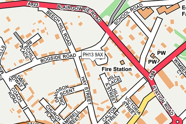 PH13 9AX map - OS OpenMap – Local (Ordnance Survey)