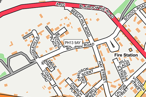 PH13 9AY map - OS OpenMap – Local (Ordnance Survey)