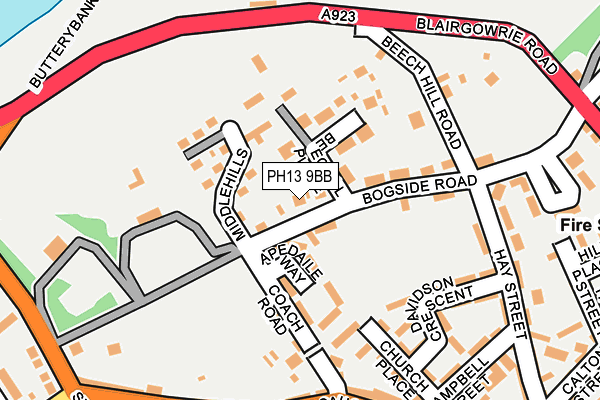 PH13 9BB map - OS OpenMap – Local (Ordnance Survey)