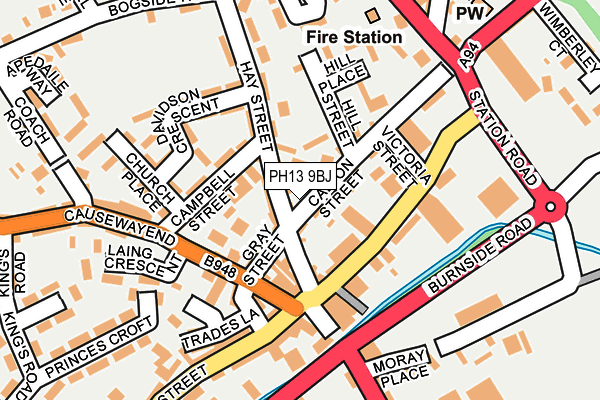 PH13 9BJ map - OS OpenMap – Local (Ordnance Survey)