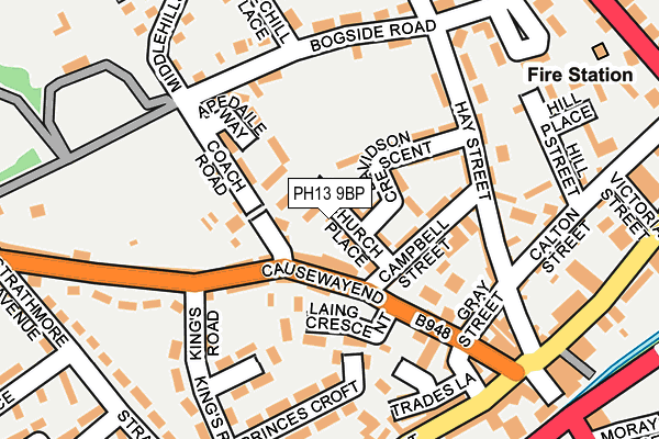 PH13 9BP map - OS OpenMap – Local (Ordnance Survey)