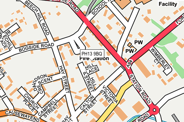 PH13 9BQ map - OS OpenMap – Local (Ordnance Survey)