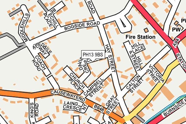 PH13 9BS map - OS OpenMap – Local (Ordnance Survey)