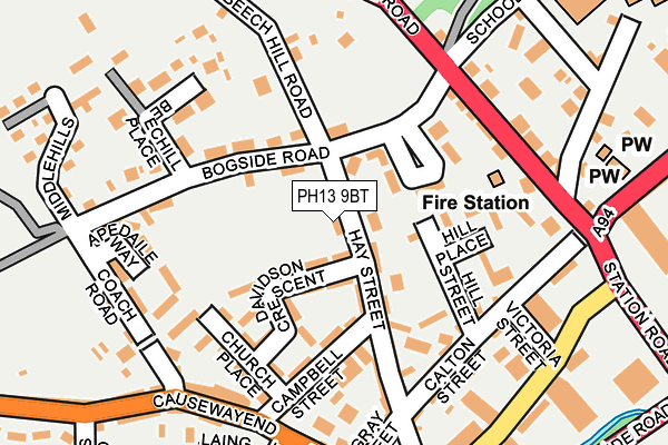 PH13 9BT map - OS OpenMap – Local (Ordnance Survey)