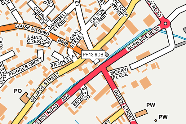 PH13 9DB map - OS OpenMap – Local (Ordnance Survey)