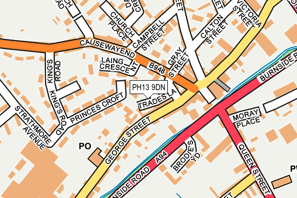 PH13 9DN map - OS OpenMap – Local (Ordnance Survey)