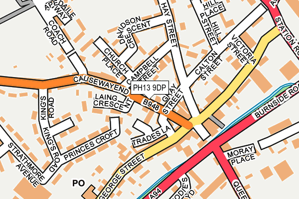 PH13 9DP map - OS OpenMap – Local (Ordnance Survey)