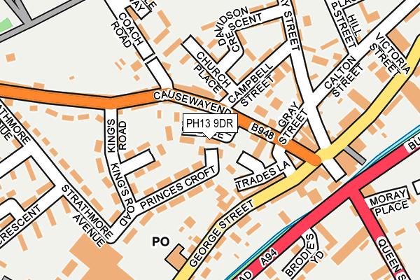 PH13 9DR map - OS OpenMap – Local (Ordnance Survey)