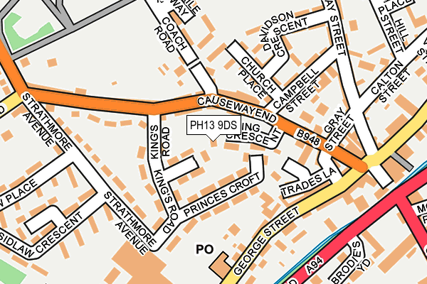 PH13 9DS map - OS OpenMap – Local (Ordnance Survey)