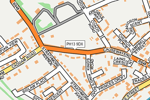 PH13 9DX map - OS OpenMap – Local (Ordnance Survey)