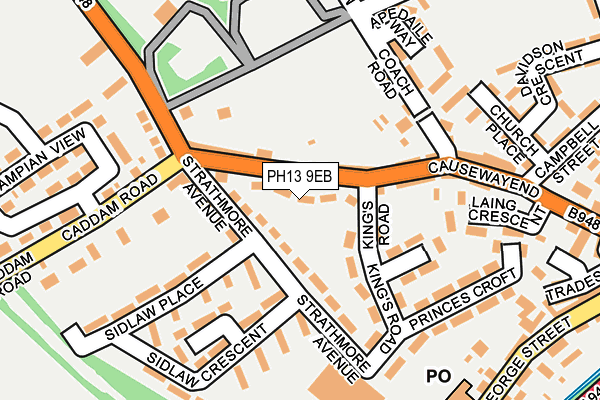 PH13 9EB map - OS OpenMap – Local (Ordnance Survey)