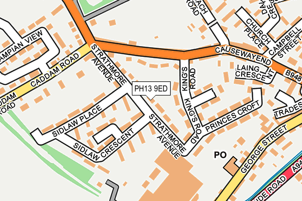 PH13 9ED map - OS OpenMap – Local (Ordnance Survey)