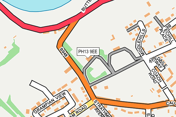 PH13 9EE map - OS OpenMap – Local (Ordnance Survey)