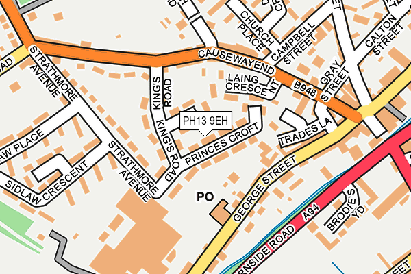 PH13 9EH map - OS OpenMap – Local (Ordnance Survey)