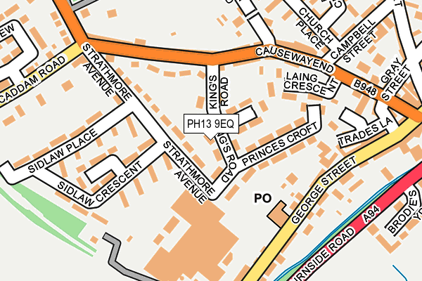 PH13 9EQ map - OS OpenMap – Local (Ordnance Survey)