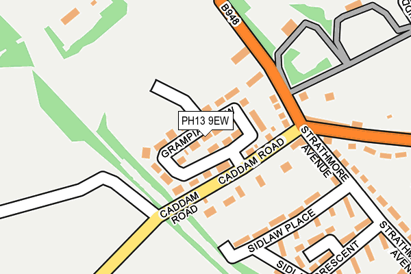 PH13 9EW map - OS OpenMap – Local (Ordnance Survey)