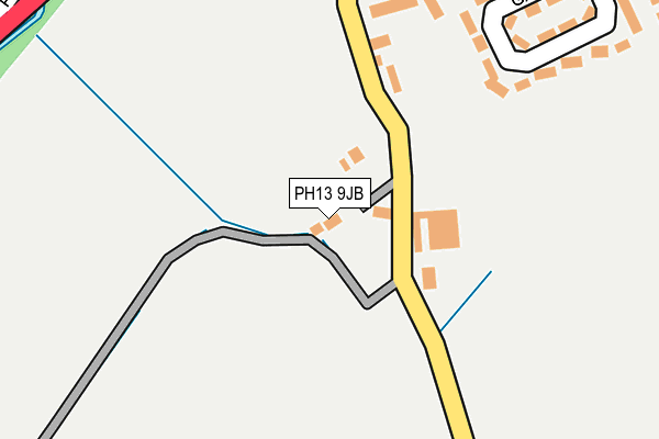 PH13 9JB map - OS OpenMap – Local (Ordnance Survey)