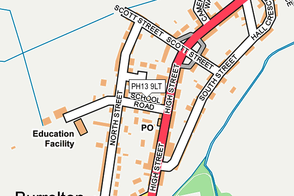 PH13 9LT map - OS OpenMap – Local (Ordnance Survey)