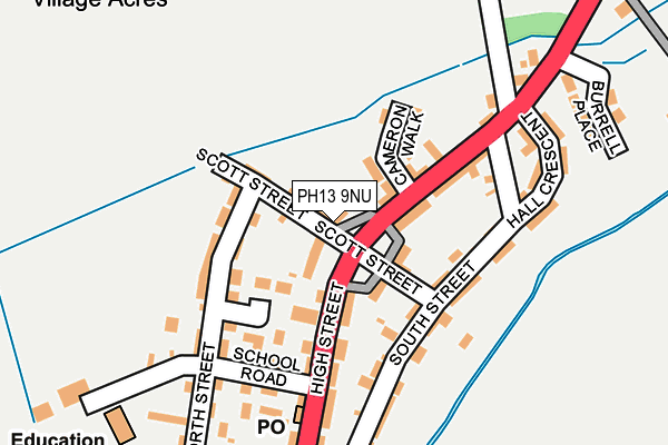 PH13 9NU map - OS OpenMap – Local (Ordnance Survey)