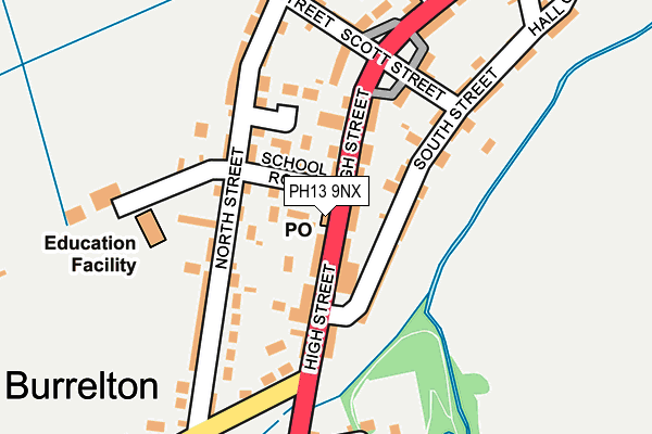 PH13 9NX map - OS OpenMap – Local (Ordnance Survey)