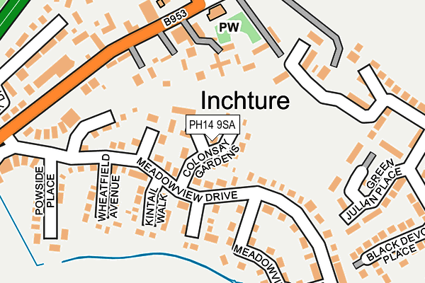 PH14 9SA map - OS OpenMap – Local (Ordnance Survey)