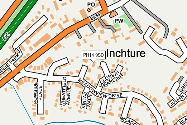 PH14 9SD map - OS OpenMap – Local (Ordnance Survey)