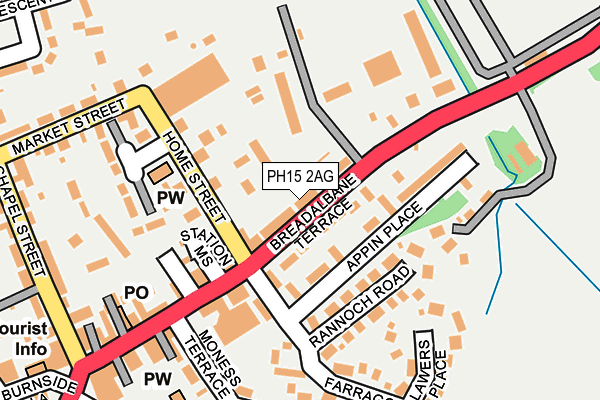 PH15 2AG map - OS OpenMap – Local (Ordnance Survey)