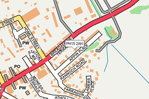 PH15 2AH map - OS OpenMap – Local (Ordnance Survey)