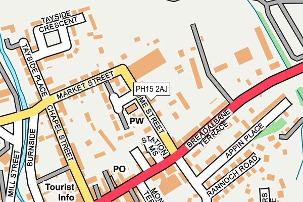 PH15 2AJ map - OS OpenMap – Local (Ordnance Survey)
