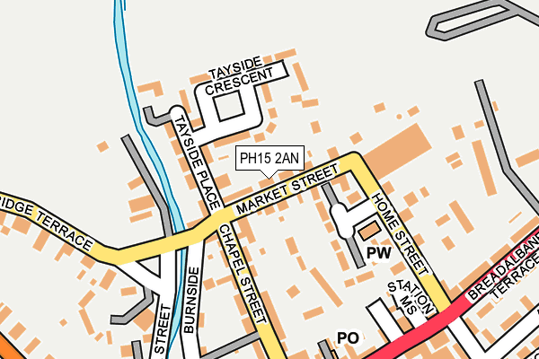 PH15 2AN map - OS OpenMap – Local (Ordnance Survey)