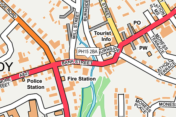 PH15 2BA map - OS OpenMap – Local (Ordnance Survey)