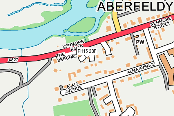 PH15 2BF map - OS OpenMap – Local (Ordnance Survey)
